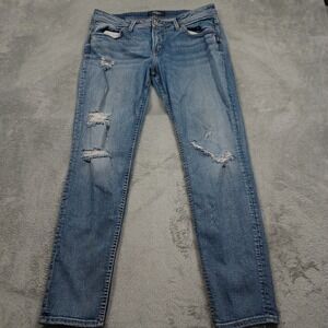 Silver Jeans Womens 32 Blue Sam Distressed Denim Casual Pockets
